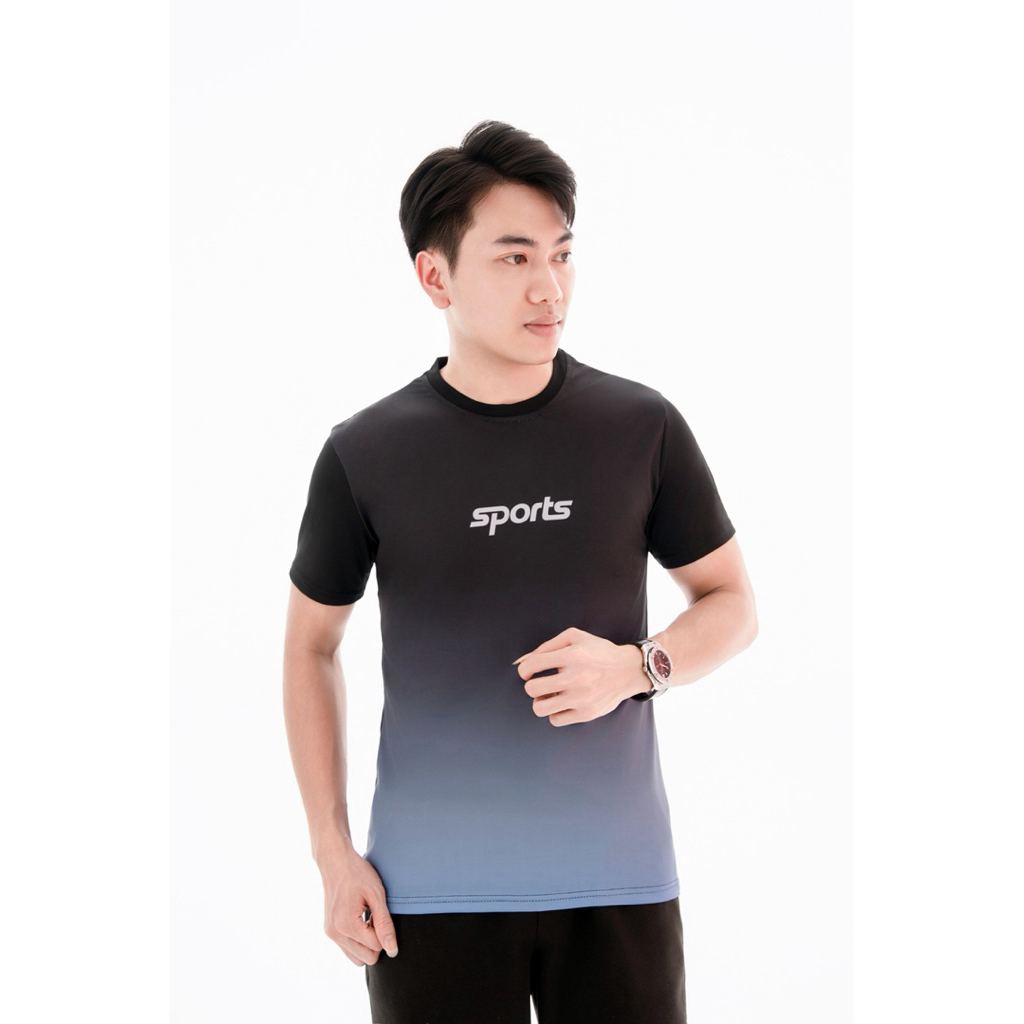 Áo thun thể thao in Sports chất liệu poly mềm mịn co giãn 4 chiều thoáng mát