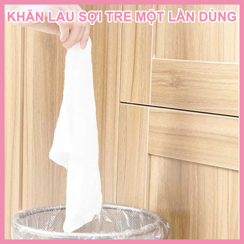 [1 THÙNG-32 BỊCH] Khăn lau sợi tre MyJae lau chùi tiện lợi, đánh bay dầu mỡ 20cm x 25cm (30 Tờ/Bịch)