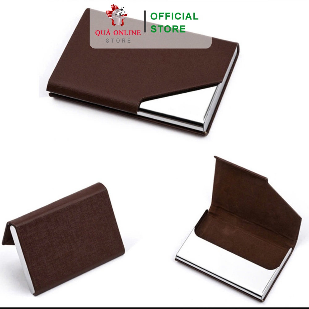 Hộp Đựng Card Danh Thiếp Màu Nâu, Card Visit, hộp đựng thẻ ATM, Holder Đựng Card Cao Cấp SGIFT S286