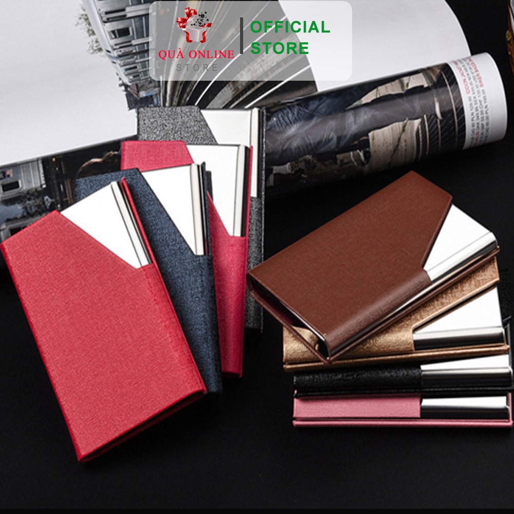 Hộp Đựng Card Danh Thiếp Màu Nâu, Card Visit, hộp đựng thẻ ATM, Holder Đựng Card Cao Cấp SGIFT S286