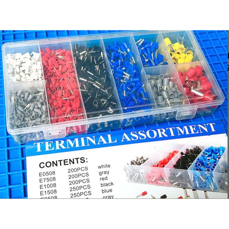 Hộp 1200 chiếc đầu cos pin đủ loại màu kích thước cos ống tròn | Shopee ...