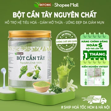 Bột cần tây nguyên chất DETONIC không pha trộn, thức uống detox giảm cân cải thiện hệ tiêu hoá giúp đẹp da