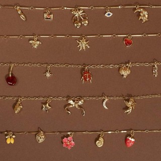 [VÒNG ĐÃ GẮN CHARM] Vòng & charm bằng thép không gỉ mạ vàng 18K tùy chỉnh thiết kế theo yêu cầu
