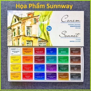 Màu nước Sonnet set 24 màu hộp giây