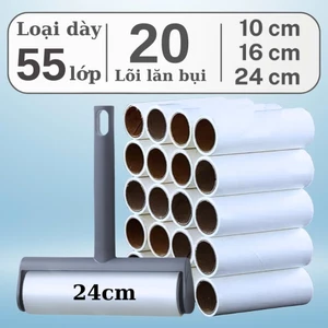 Cây lăn bụi COMBO 20 lõi TẶNG 1 cây lăn ( màu ngẫu nhiên ) phủi bụi trên quần áo ghế sofa chăn ga gối nệm giường ngủ