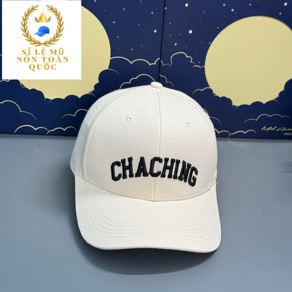 Mũ lưỡi trai kaki nam nữ - nón kết thêu chữ chaching thời trang siêu đẹp
