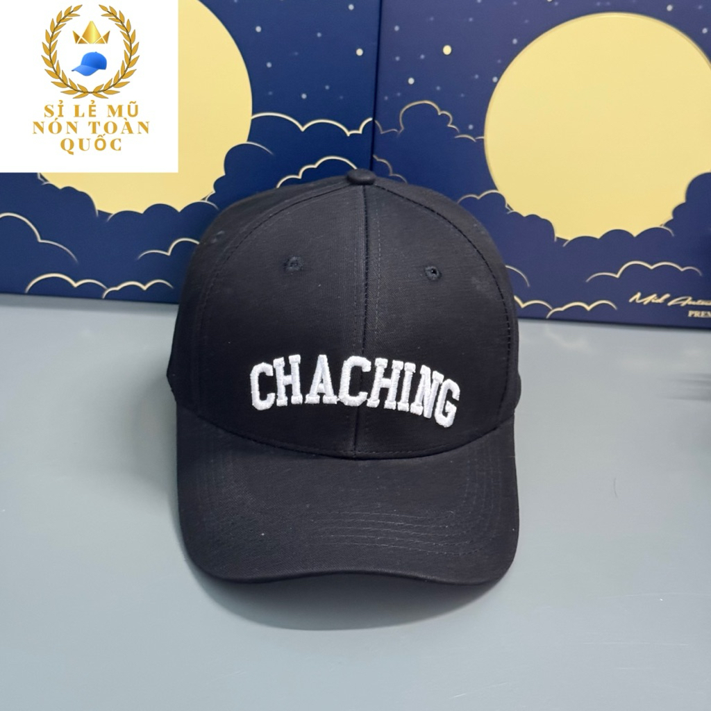 Mũ lưỡi trai kaki nam nữ - nón kết thêu chữ chaching thời trang siêu đẹp