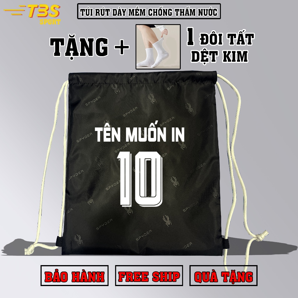 Túi rút vải dù chống thấm nước, in tên số theo yêu cầu, vải đẹp, dây ...