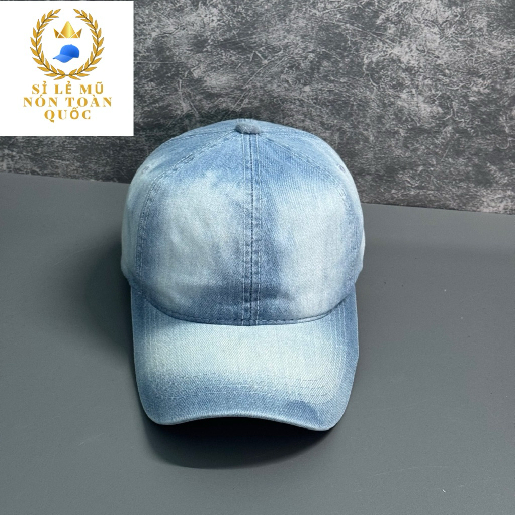 Mũ kết jean loang màu nam nữ - Nón lưỡi trai trơn phong cách bụi bặm siêu đẹp