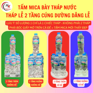 Tháp Nước Mica 2,3 Tầng- Đế Mica Làm Tháp Nước - Khay Mica Xếp Tháp Nước Dâng Lễ Thắp Hương