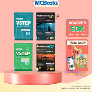 Sách - Combo Luyện thi chứng chỉ Tiếng Anh trình độ B1,B2 - Destination B1,B2 + VSTEP B1,B2
