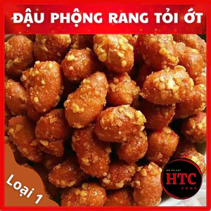 Đậu phộng rang tỏi ớt đặc biệt nhà làm hạt to giòn đều, đậm vị, đồ ăn vặt truyền thống từ HTC Food