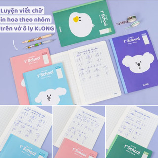KLONG - Vở 4 ô ly 1st School B5¯ 80 trang 100/76; MS: 077 ♥ Tập Học Sinh Cute, HSSV, Quà tặng