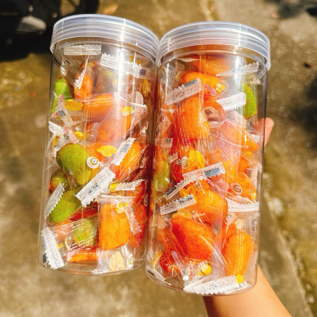 KẸO-DẼO-XOÀI-MUỐI-ỚT - Hộp Vuông 200G/ Hộp Pet 350G