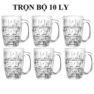 [Ly Nhựa] COMBO 10 Ly Mecal uống bia giả thủy tinh Cao Cấp dùng cho Gia đình, hàng quán, Nhà hàng, Cốc uống nước Beer