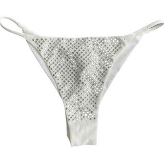 (Size L) Quần bơi nữ,quần bikini dáng tam giác đính đá vải 2 lớp hàng VNXK