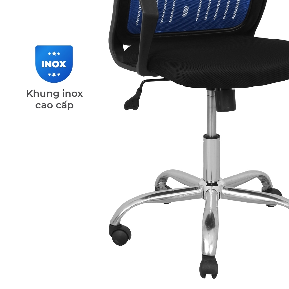 [FREESHIP] Ghế văn phòng Deli Roma QUI PHÚC, nâng hạ thoải mái, xoay 360 độ, linh hoạt, chắc chắn, tiện lợi