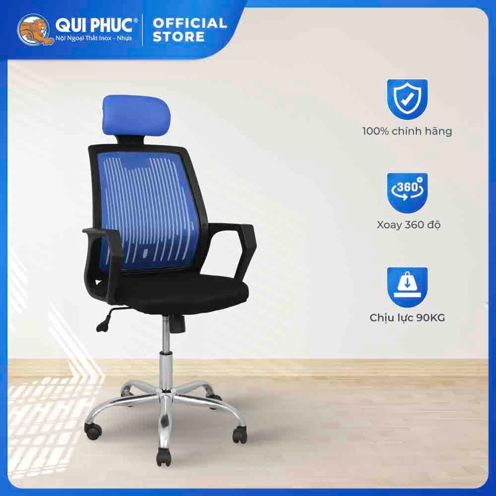 [FREESHIP] Ghế văn phòng Deli Roma QUI PHÚC, nâng hạ thoải mái, xoay 360 độ, linh hoạt, chắc chắn, tiện lợi