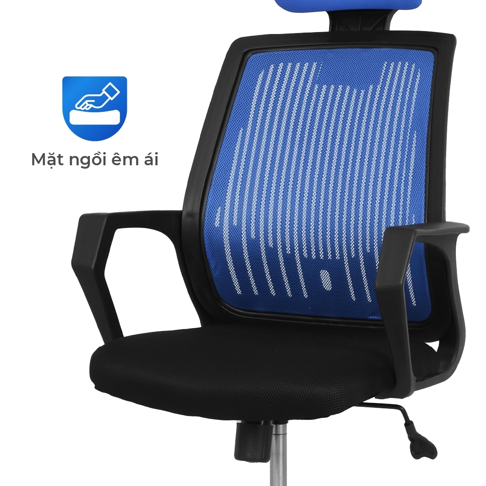 [FREESHIP] Ghế văn phòng Deli Roma QUI PHÚC, nâng hạ thoải mái, xoay 360 độ, linh hoạt, chắc chắn, tiện lợi
