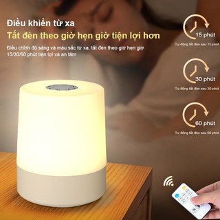 Đèn Phòng Ngủ Led Tiết Kiệm Điện - Bàn Đèn Cảm Ứng 3 Màu Sạc Lại Cho Học Và Ngủ