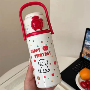 Bình giữ nhiệt Capybara 500ml có khóa chống rò rỉ cho học sinh và trẻ em