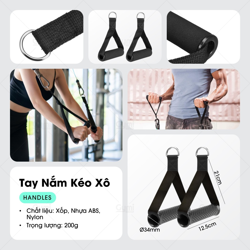Tay Cầm Kéo Cáp Tập Gym Nhiều Loại Đa Chức Năng - TayCamKeoCap