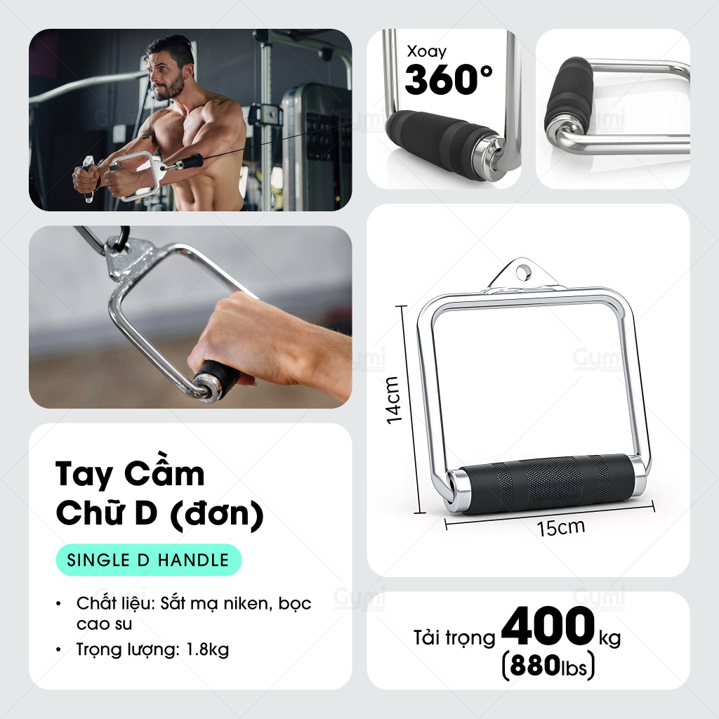 Tay Cầm Kéo Cáp Tập Gym Nhiều Loại Đa Chức Năng - TayCamKeoCap