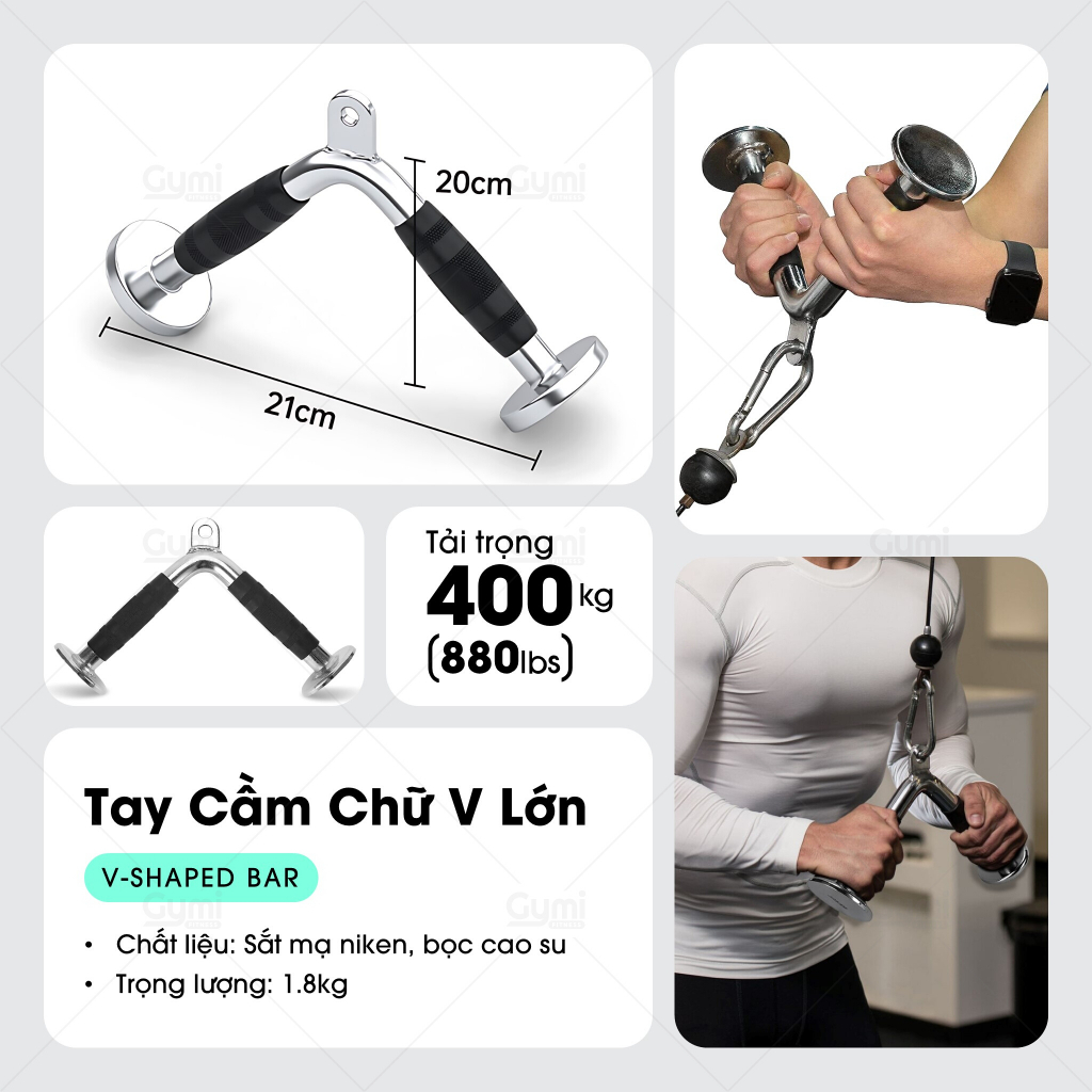 Tay Cầm Kéo Cáp Tập Gym Nhiều Loại Đa Chức Năng - TayCamKeoCap