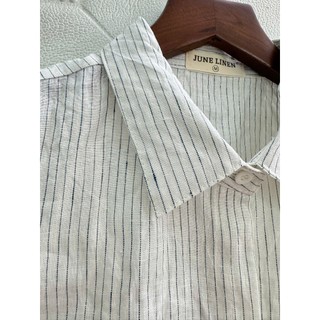 [JUNE LINEN] A19- Áo sơ mi nữ sát nách Linen tưng premium. 100% Linen.