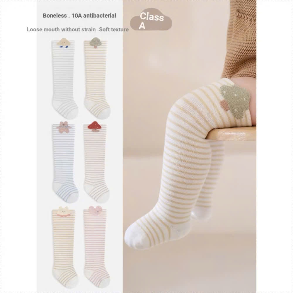 Tất dài cho bé chống trơn-tất/vớ chất liệu cotton cho bé từ 0-1,5 tuổi