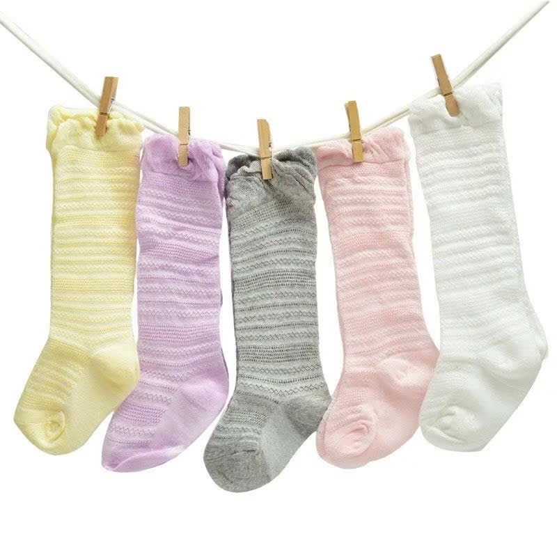 Tất dài cho bé chống trơn-tất/vớ chất liệu cotton cho bé từ 0-1,5 tuổi