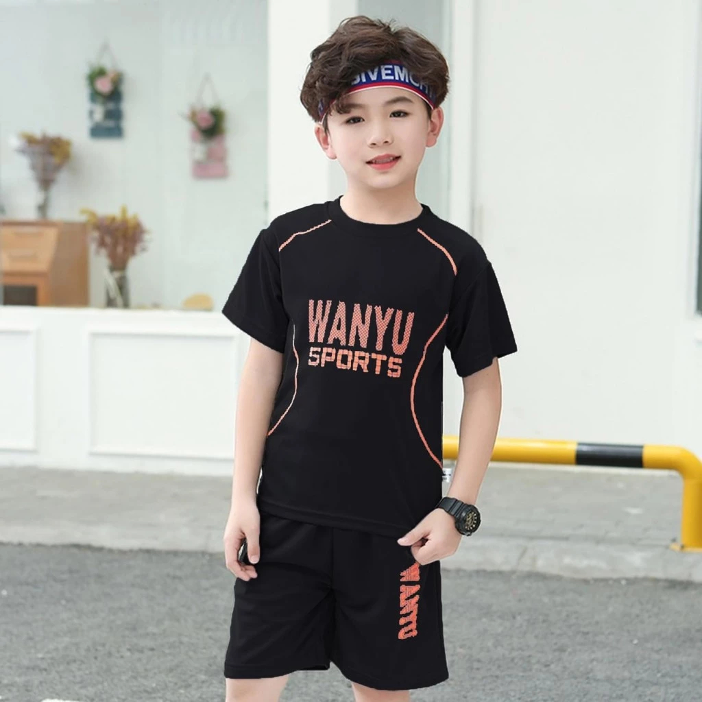 [Peinn] Bộ quần áo mùa hè bé trai 15-45kg mẫu WANYU. Chất liệu thun lạnh - EB17