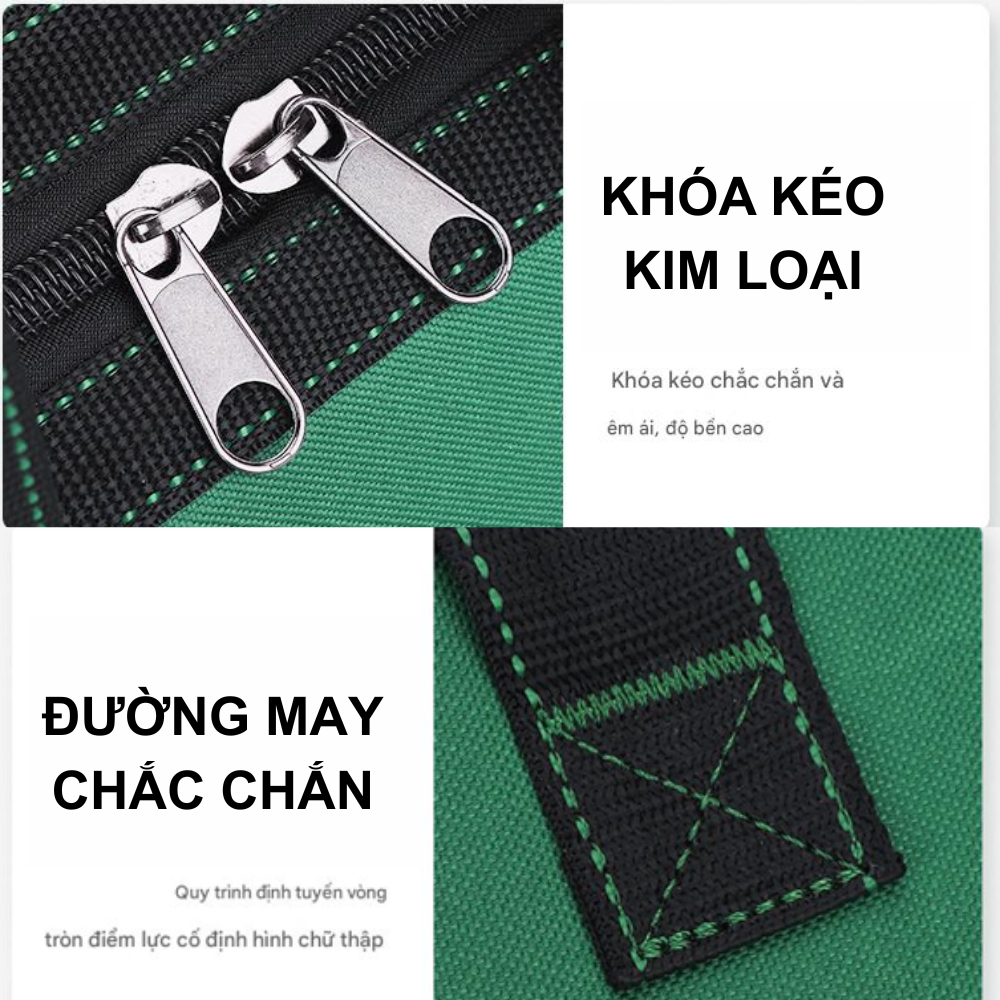 Túi Đựng Đồ Nghề Kirito 20 Inch Dạng Chữ A - Vải Oxford  Chống Thấm, Đế Nhựa, Nhiều Ngăn Tiện Dụng