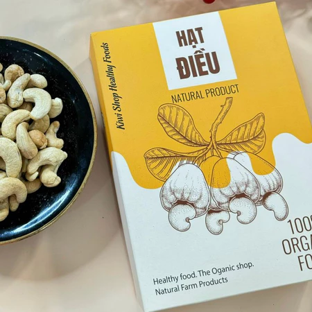 Hạt điều sấy nguyên vị không muối - hạt điều sạch vỏ lụa hũ 500GR