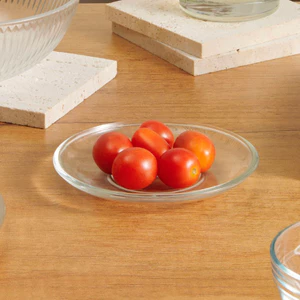 Bộ 12 Đĩa Tròn LOTUS GLASS VTC048 Hàng Cao Cấp Chính Hãng, Phù Hợp Để Đựng Đồ Ăn, Trái Cây