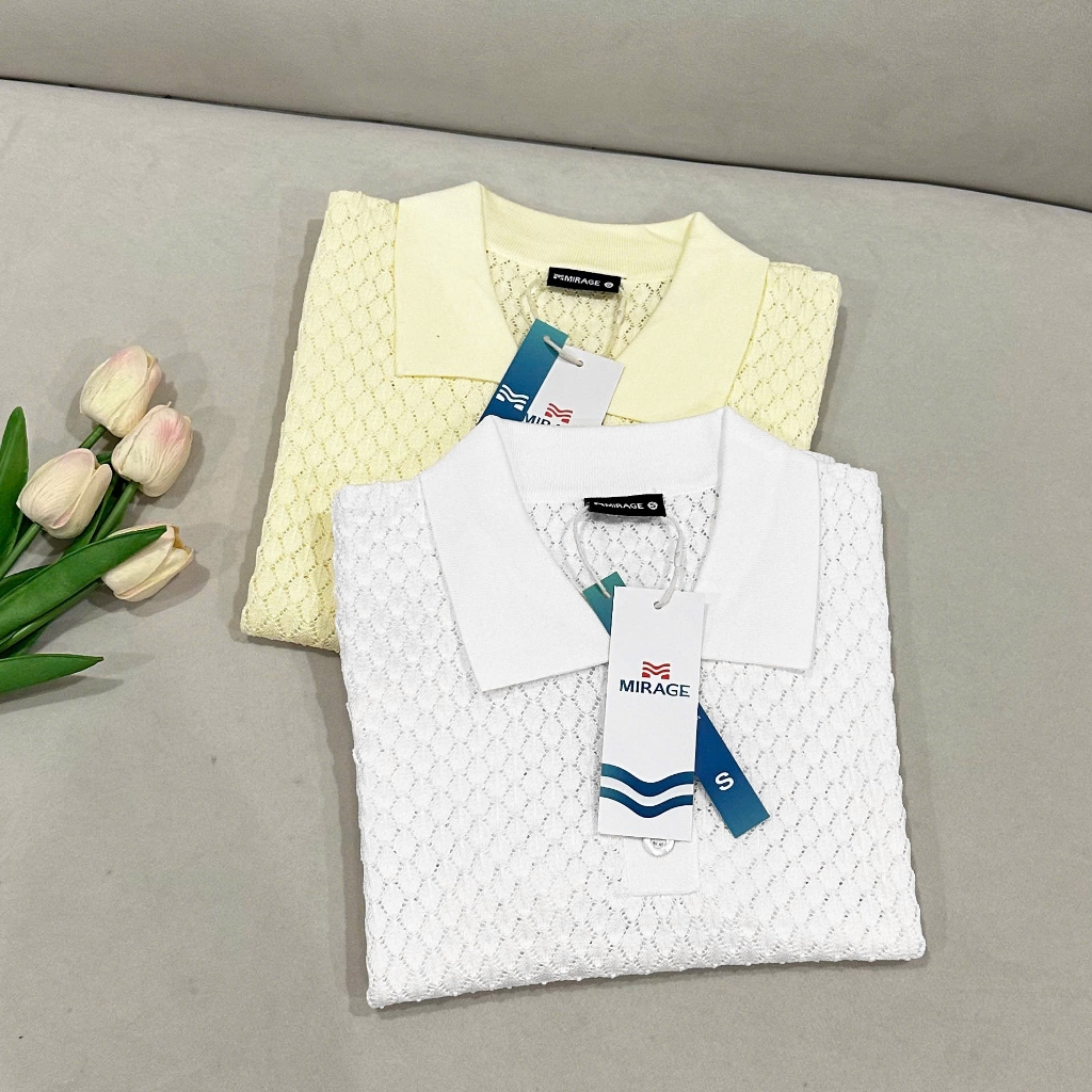 Áo Len Mirage Thiết Kế Ô Lưới Local Brand Chất Len Mềm Mịn Thoáng Mát.