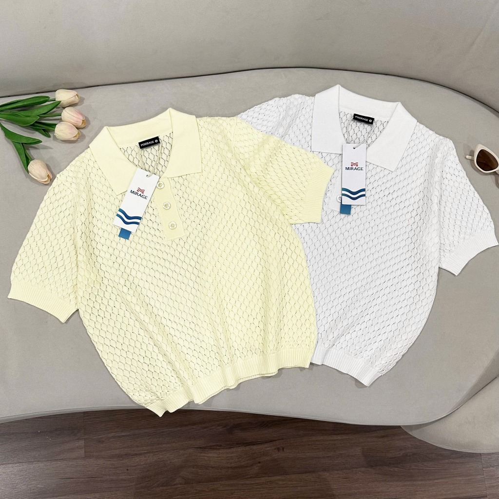 Áo Len Mirage Thiết Kế Ô Lưới Local Brand Chất Len Mềm Mịn Thoáng Mát.