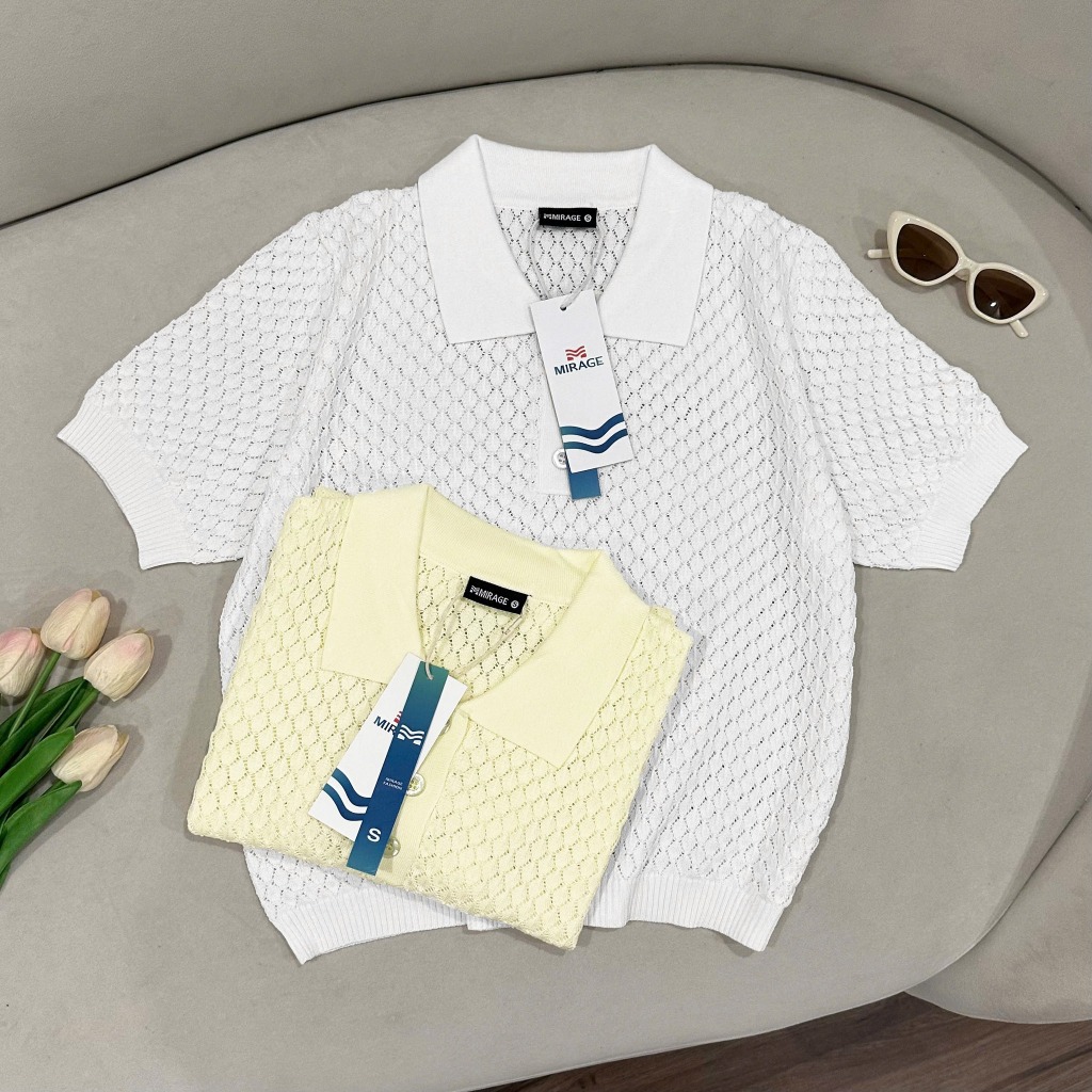 Áo Len Mirage Thiết Kế Ô Lưới Local Brand Chất Len Mềm Mịn Thoáng Mát.