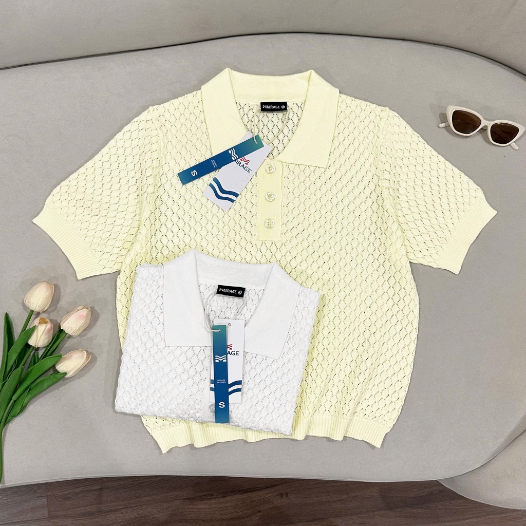 Áo Len Mirage Thiết Kế Ô Lưới Local Brand Chất Len Mềm Mịn Thoáng Mát.
