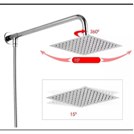 Đủ bộ bát sen VUÔNG, TRÒN tắm đứng kèm dây nối bằng Inox sáng bóng tiện lợi gồm bát sen cần treo b át và dây sen