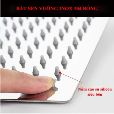 Đủ bộ bát sen VUÔNG, TRÒN tắm đứng kèm dây nối bằng Inox sáng bóng tiện lợi gồm bát sen cần treo b át và dây sen