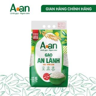 Gạo An Lành Aan túi 5kg - bao bì mới - Chính hãng Gạo sạch Aan