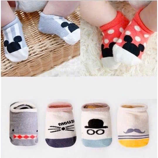 ất cho bé, tất chống trượt cho bé, tất cổ ngắn cho bé 0 Đến 2.5 Tuổi Nemo Baby mềm mại TH-02
