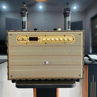 Loa Karaoke Kiomic K9-PT Bass 20Cm, Kèm 2 Micro Chống Hú Công Suất 100W Âm Thanh Mạnh Mẽ Trầm Ấm.