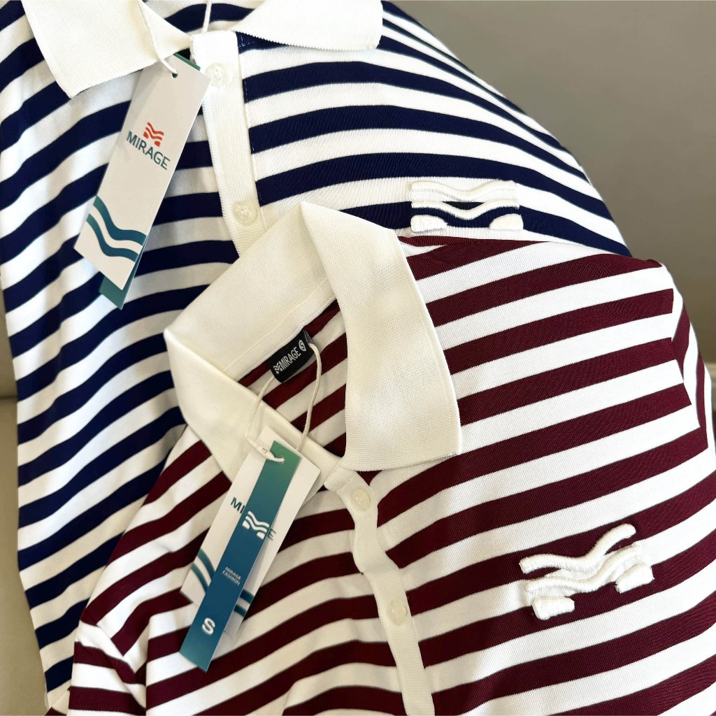 Áo Tay Dài Mirage Sọc Màu Đỏ - Xanh Local Brand Chất Vải Mềm Mịn.