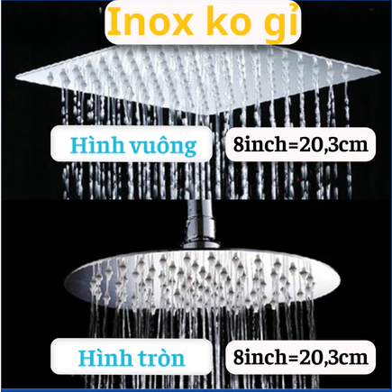Cần nối sen tắm đứng, thanh nối dài sen tắm, bộ chuyển đổi sen thường thành sen cây, bát sen cây to