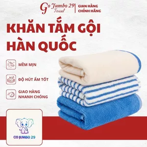 Khăn tắm gội Hàn Quốc Go Jumbo 29, 40x80cm, 100% Cotton Cao Cấp Mềm Mịn Thấm Hút Không Ra Màu