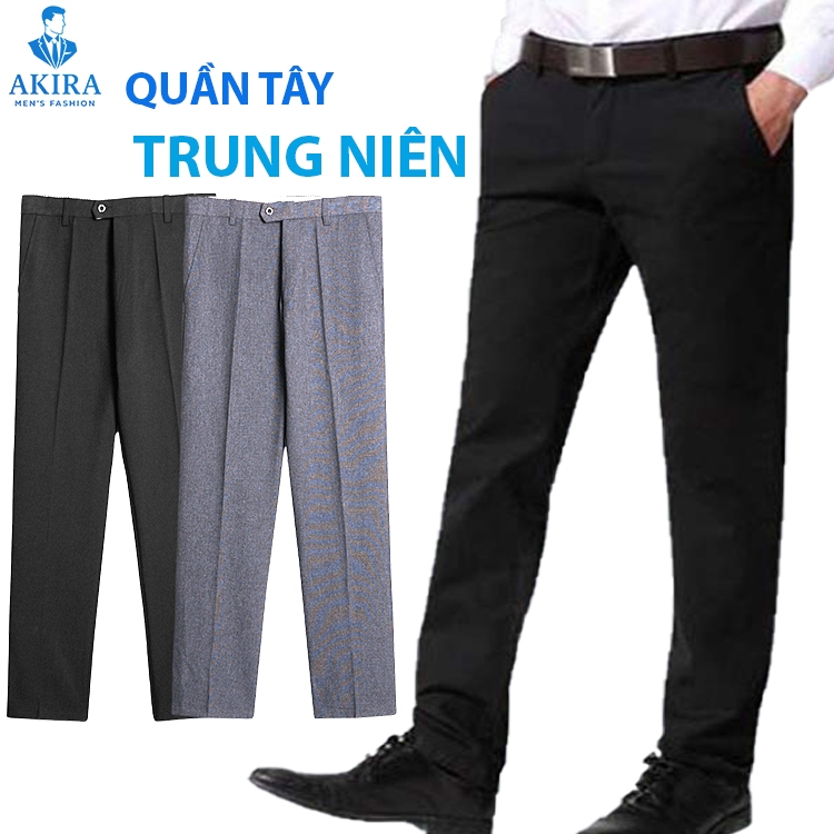 Quần tây trung niên nam phong cách sang trọng, dễ phối đồ đi làm