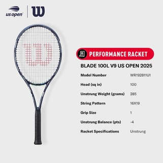 Wilson Blade 100L V9 US Open 2025 Vợt Tennis WR192811U