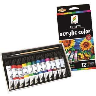 Hộp Màu Vẽ ACRYLIC 12 Chai 30ml - COLORMATE